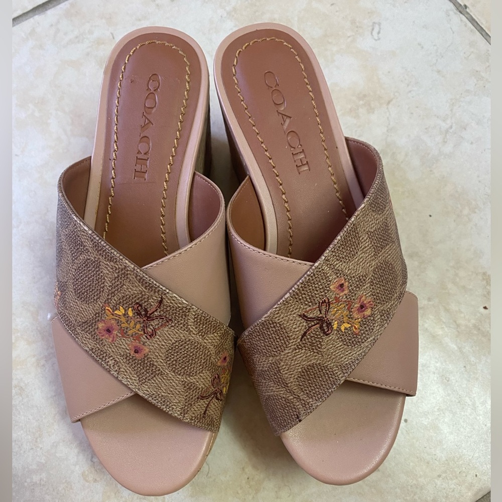 Coach platform sandals